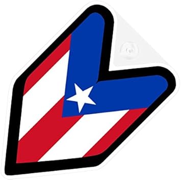 Amazon Com Jdm Puerto Rico Rican Flag Car Decal Wakaba Driver