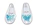 American Fashion World Blue Butterfly Glass Slippers made for 18 inch dolls such as American Girl dolls