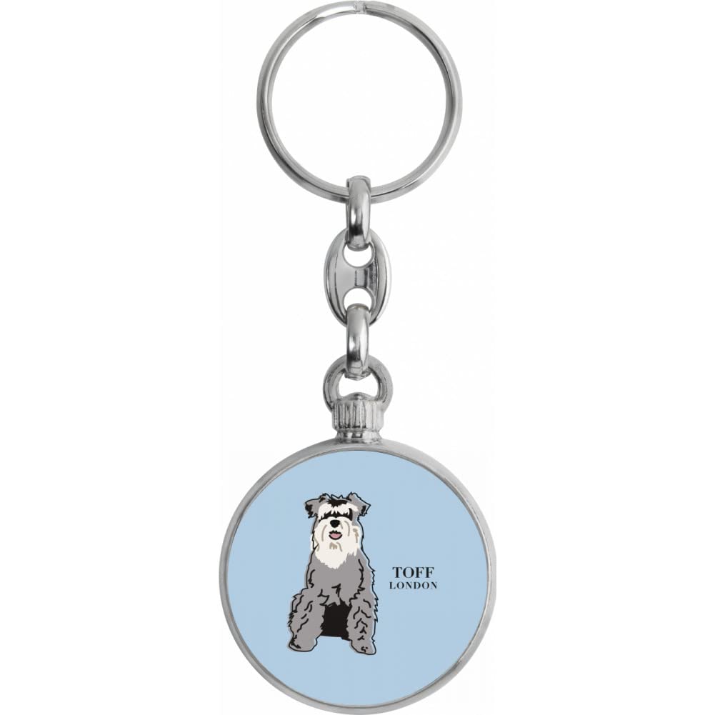 Toff London Grey Miniature Schnauzer Dog Keyring