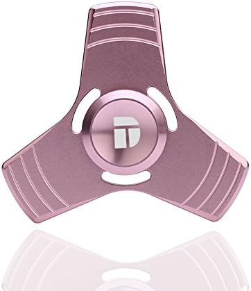 3D Figit Spinner Toy DolTech Aluminium alloy High Speed Table &amp; Hand Spinner EDC Focus Toy Relieve Stress, Anxiety, ADHD, and Boredom (Rosegold)