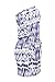 GAMT Women's Strapless Rompers Printed Beach Short Playsuits Blue L