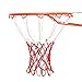 Heavy Duty Basketball Net Replacement - All-Weather Thick Nets Fit Standard Indoor and Outdoor 12-Loop Rims (White and Red)