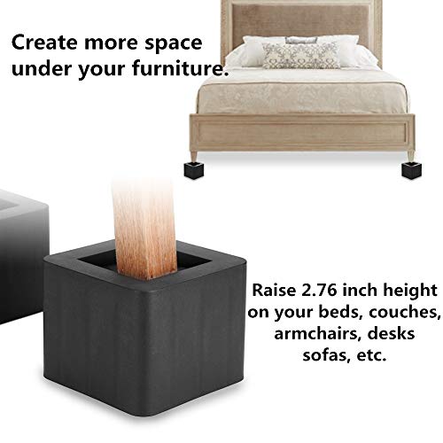 FONDDI 3 Inch Bed Risers Create Additional 3 Inch Height ...