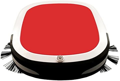 Robotic Vacuum Cleaner with Sweeping/ Suction /Wiping for Floor Cleaning, Household Intelligent Robot Cleaner for Hair/Dirt/Daily Dust Removal with 2200mAh Battery Capacity, Red