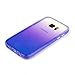 Samsung Galaxy S7, G9300 Gradient Color Mirror Soft TPU Case with Shockproof PC Bumper for S7 (Purple)