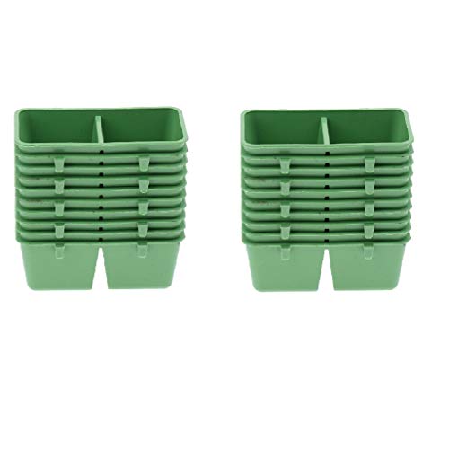 LOVIVER 20Pcs Bird Parrot Feeding Cups Plastic Food Water Bowls Dish Feeder for Cockatiel Conure Budgies Parakeet Parrot Macaw