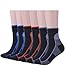 Men Cotton Crew Socks 6 Pack Winter Warm Sport Hiking Socks Colorful Patterened