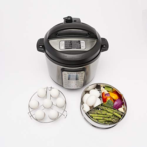 Steamer Basket - Pressure Cooker Accessories for 5, 6, 8 Qt with Removable Dividers, Egg Rack, Stack N' Cook - Thumbnail 2