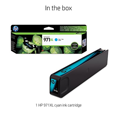 HP 971XL Cyan High Yield Original Ink Cartridge (CN626AM) for HP Officejet Pro X451 X476 X551 X576