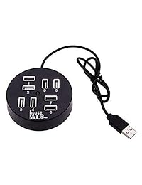 yohii 8 puertos USB 2.0 Hub Super Speed adaptador divisor con luz LED, Negro