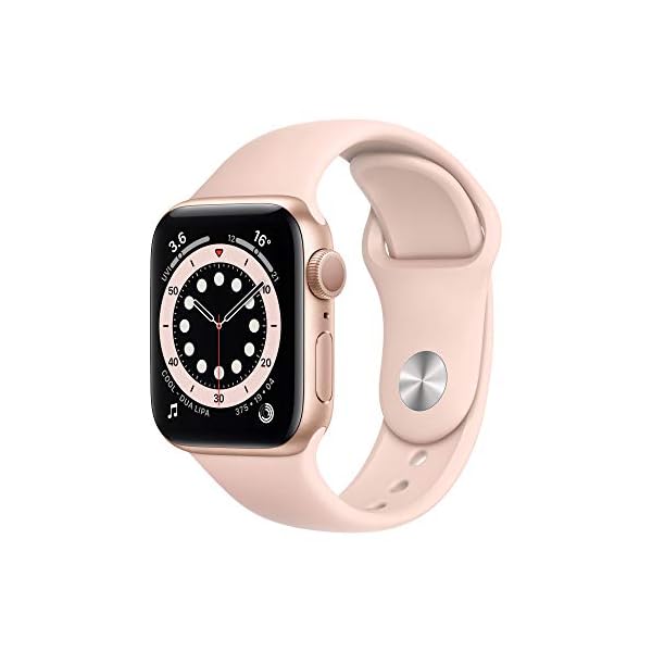 Apple Watch Series 6 GPS, 40mm Gold Aluminium Case with Pink Sand Sport Band - Regular