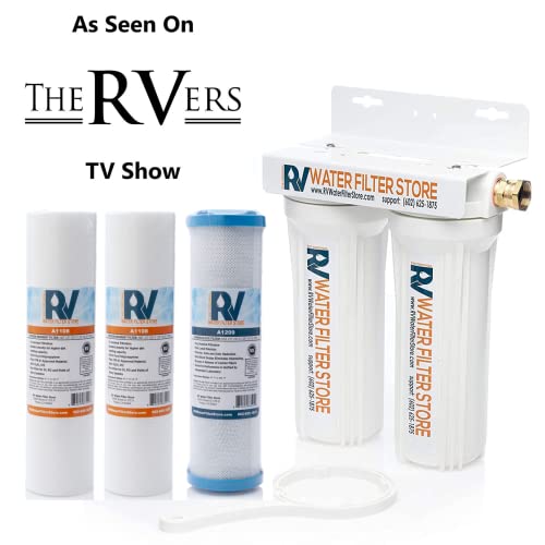 Essential RV Water Filter System with Hose Fittings Premium RV Water