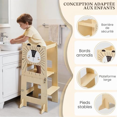 Labebe Large Children's Observation Tower, Montessori Tower 1-3 Years, 3 in 1 Observation Tower