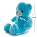 BSTAOFY WEWILL Creative Light Up LED Inductive Teddy Bear Stuffed Animals Plush Toy Colorful Glowing Teddy Bear Nice Gift for Birthday Christmas Valentine, 20- Inch(Blue)