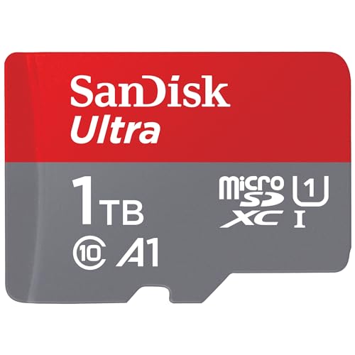 SanDisk Ultra Android microSDXC UHS-I Speicherkarte 1 TB + Adapter (Für Smartphones und Tablets, A1, Class 10, U1, Full HD-Videos, bis zu 150 MB/s Les