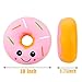 Bagvhandbagro Jumbo Donut Squishy, 10 Inch Giant Cute Simulation Donut Squishies Cream Scented Slow Rising Squeeze Toy Stress Relief Toys for Kids Collection Gift, Large Decorative Props