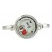 Stainless Steel Floating Locket Bangle Bracelet - 30mm Glass locket Bangle Living Floating Charm Locket Bracelet for 8'' wrist by BG247 (Silver Rhinestone Circle - Size 8)