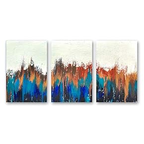 3 Panel Abstract Color Pictures Home Wall for...