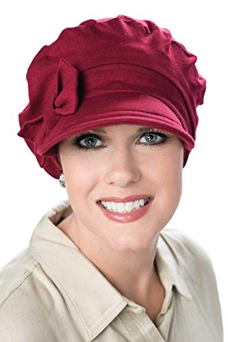 Versatility Newsboy Hat-Caps for Women with Chemo Cancer Hair Loss Luxury Bamboo - Denim
