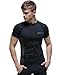 SEOBEAN Men's Sports Gym Training Fitness Short Sleeve Tee
