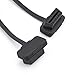 iKKEGOL OBD2 OBDII 1 to 2 Ultra Low Profile 16 Pin Male to Female Y Splitter Cord Diagnostic Extension Cable with Individually Power Switch 50cm / 20