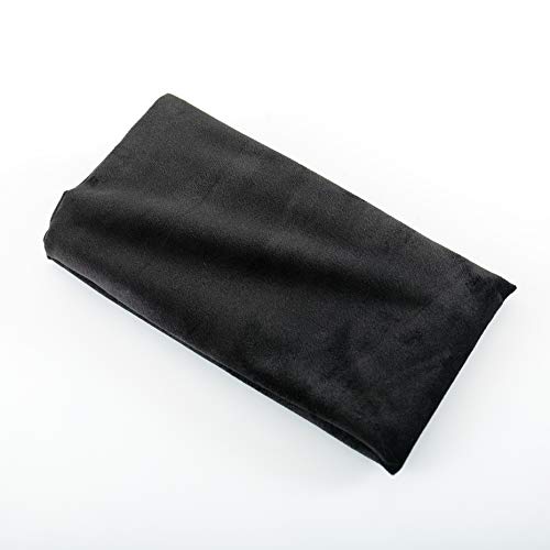 EVOLIVE Soft Micromink Euro Sham Cover Pillowcase Replacement with Zipper Closure (Black, 26"X26")
