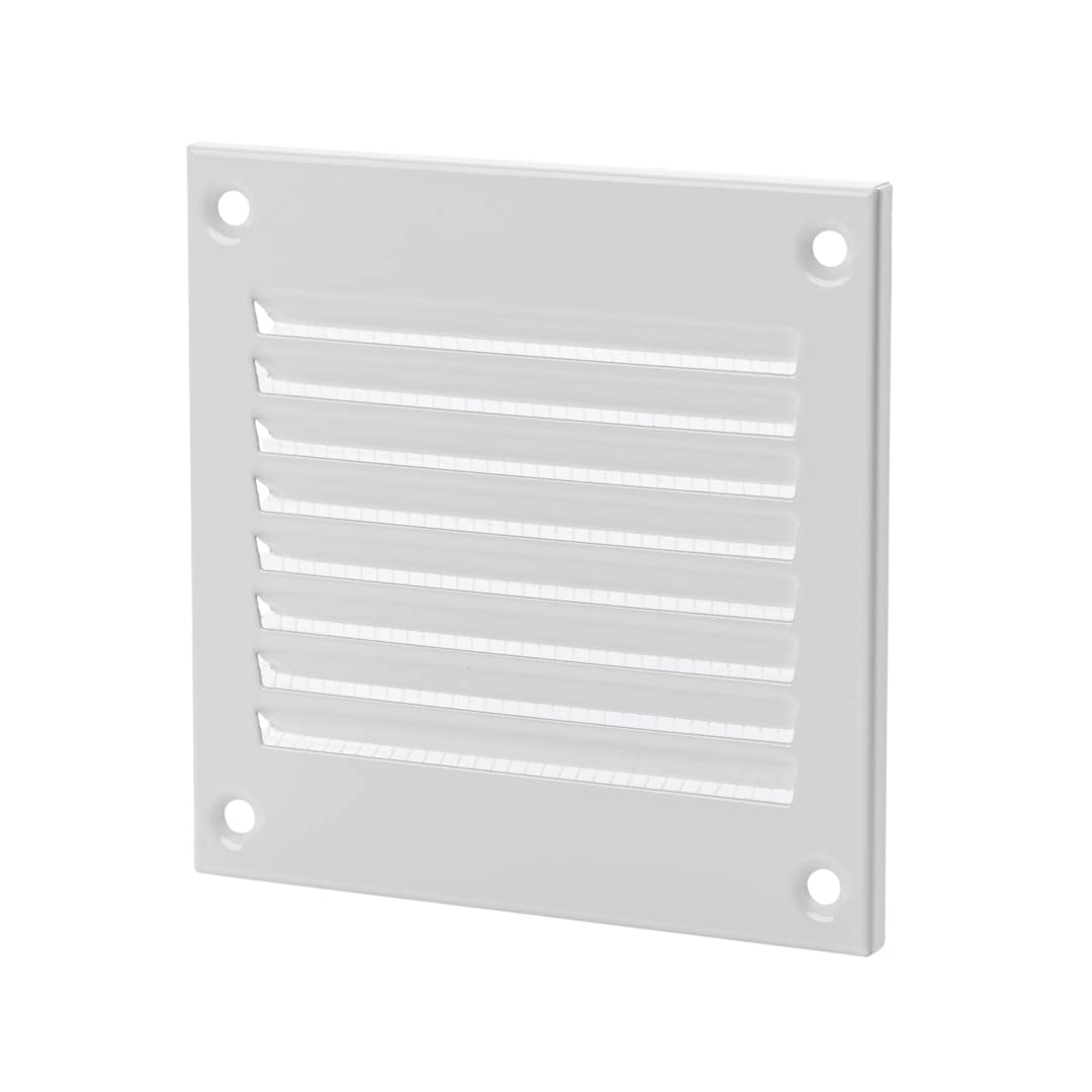 100x100mm / 4x4" inch White Metal Air Vent Grille Cover with Insect Mesh - Ventilation Cover โ image 1