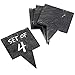 MyGift Set of 4 Natural Slate Rectangle Cheese Markers, Mini Chalkboard Tags for Charcuterie Cheese Boards (Includes Chalk)