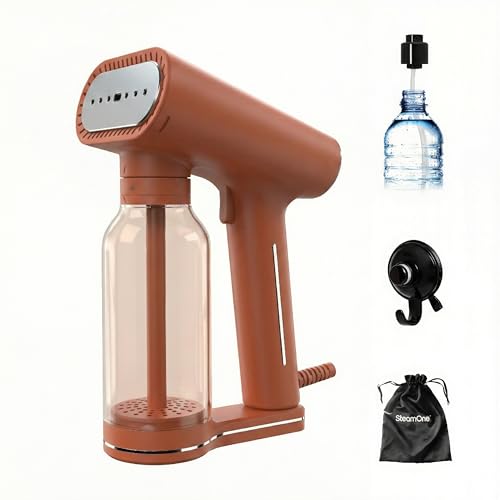 SteamOne Karl XL Steamer Portable Steamer Rust 2000W - 400ml | Karl XL Portable Steamer, 2000W, 400ml Tank, 2 Modes, Ready in 30s, Suction Hook Included, RUST400