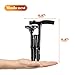 Mudo nest Folding Cane Foldable Walking Cane with LED Light Walking Stick for Men Women, 360° Pivoting Base + 1 Single Cane Tips Sturdy & Safety T Handle Fold-up Collapsible Carrying Bag Adjustable