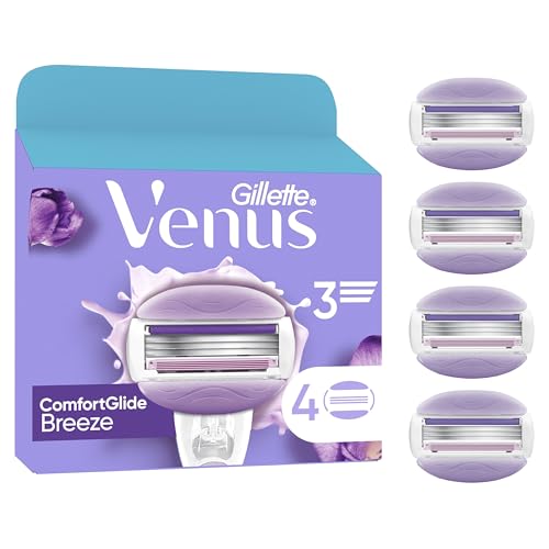 Lames de Rasoir Femme, 4 Rechanges ComfortGlide Breeze