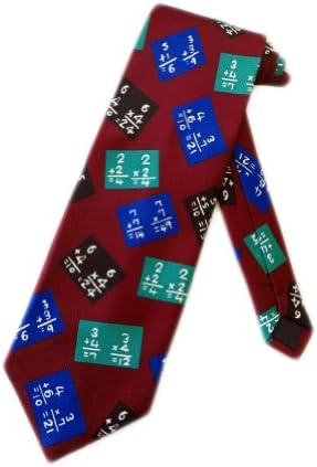 Roberto Cellini Mens Math Arithmetic Equations Necktie - Red - One Size Neck Tie