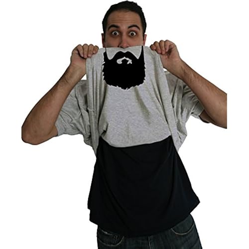 Ask Me About My Beard T Shirt Funny Facial Hair Hipster Flip Up Tee Clothing, Shoes & Jewelry, Novelty & More, Clothing, Novelty, Men, Shirts, T-Shirts