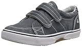 Sperry Halyard Hook & Loop Boat Shoe (Toddler/Little Kid),Navy Saltwash Canvas,8.5 M US Toddler