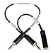 Sescom LN2MIC-ZMH4-MON 3.5mm Line to Mic 25dB Attenuation Cable for Zoom H4N with Headphone Monitoring Jack