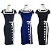 Jntworld Fashion Celeb Women Formal Bussiness Pencil Black Evening Party Dress