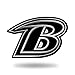 Rico Industries NFL Chrome Finished Auto Emblem 3D Sticker, Baltimore Ravens , 3 x 3.5-inches