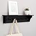 Kiera Grace Foster Floating Shelves Modern Wall Mounted Hanging Shelf Coat Rack with 5 Pegs, Office, 24