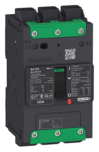 Square D Circuit Breaker, 30 Amps, Number of Poles: 3, 347/600VAC AC