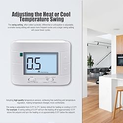 Aowel 2 Heat/ 1 Cool Non-Programmable Thermostat