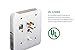 Tenergy 3 AC Outlet Wall Mount 1200 Joules Surge Protector w/ 2.4A Dual USB Charging Port & Retractable Phone Holder for Smartphones - Perfect for Home & Office - UL Listed