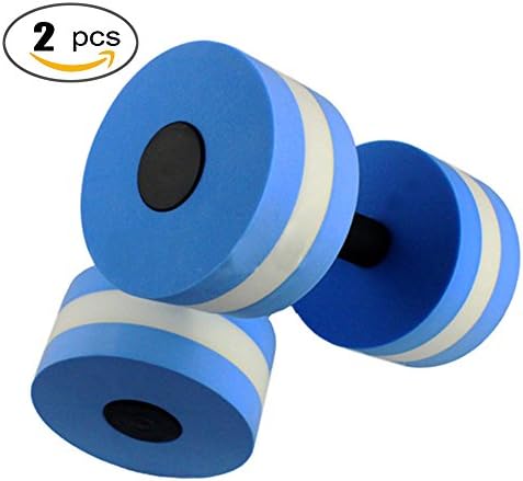 HOMEJU 2PCS Aquatic Exercise Dumbells Water Aerobic Exercise Hand Bars Pool Resistance Exercises Equipment