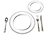 25 Heavyweight Elegant Plastic Disposable Place Settings: 25 Dinner Plates, 25 Salad or Dessert Plates & 25 Polished Silver Plastic Forks Knives & Spoons