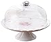 Jusalpha 12-Inches Rose Series Ceramic Decorative Cake Stand-Cupcake Stand with Lid, CS05
