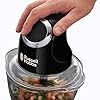 Russell-Hobbs-24662-Desire-Mini-Chopper-Vegetable-and-Onion-Chopper-500-ml-Capacity-Glass-Bowl-Matte-Black-200-W Russell Hobbs 24662 Desire Mini Chopper, Vegetable and Onion Chopper, 500 ml Capacity Glass Bowl, Matte Black, 200 W