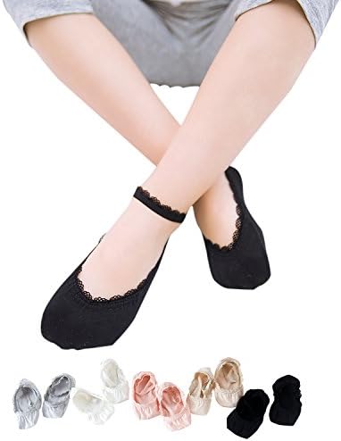 Gather Other 5 Pairs Baby Girls Cute Cotton No Show Ballet Socks,Medium