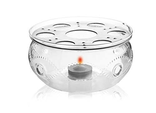 Glass Teapot with Tea Warmer Lead Free Special Glass No Drip by Tea Beyond (Glass, 34 oz Pink) - Thumbnail 5