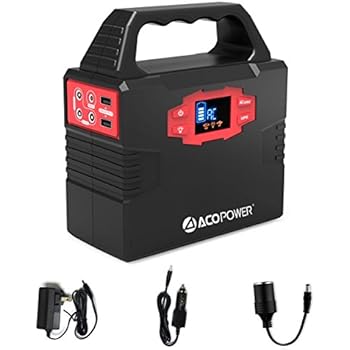 ACOPOWER 150Wh/40,800mAh Portable Generator Power Supply Solar Energy Storage Lithium ion Battery with AC Power Inverters 110V/60Hz, USB Ports 5V/3A, DC Ports 9~12.6V/15A, Charged by AC/Solar Panels