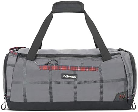 Chequered Polyester 53 cms Grey Travel Duffle (8903496091281)
