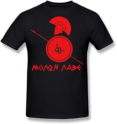 Ancient Greek Warrior Mens Fashionable T-shirt Black